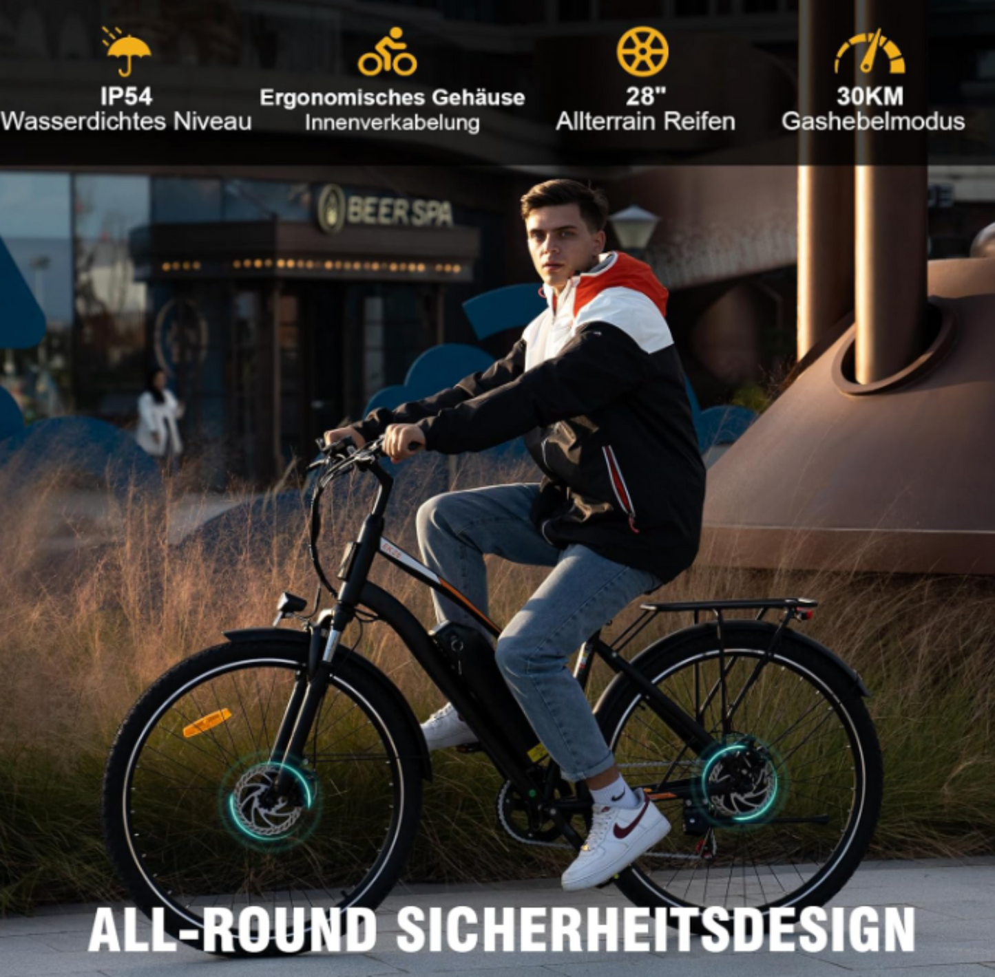 28-Zoll Elektro-City-/Trekking E-Bike, Elektrofahrrad für Erwachsene, 250W mit 36monatiger Gewährleistung