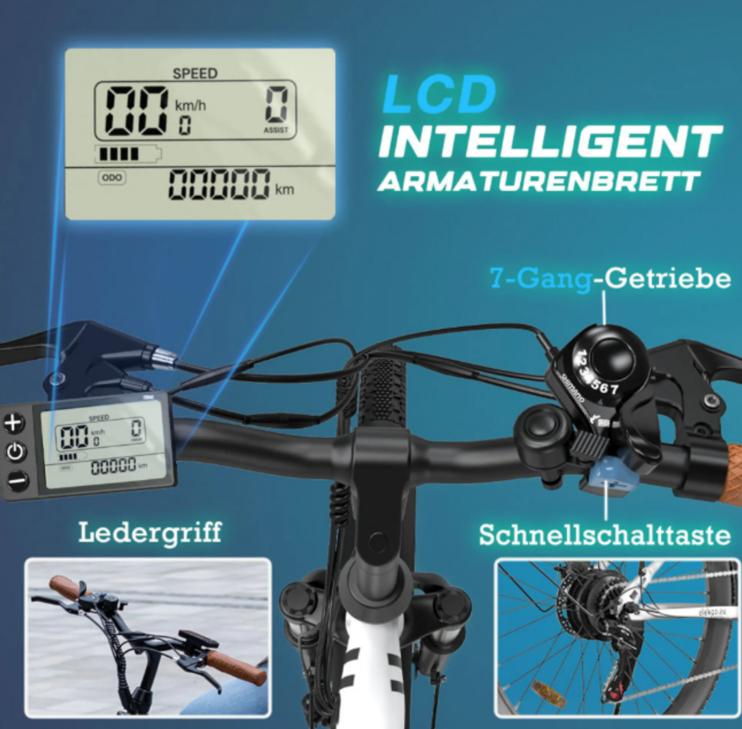 26-Zoll City Komfort E-Bike – kraftvoller 250W Motor, 7-Gang-Schaltung & 36V 13Ah Akku mit 36-monatiger Gewährleistung