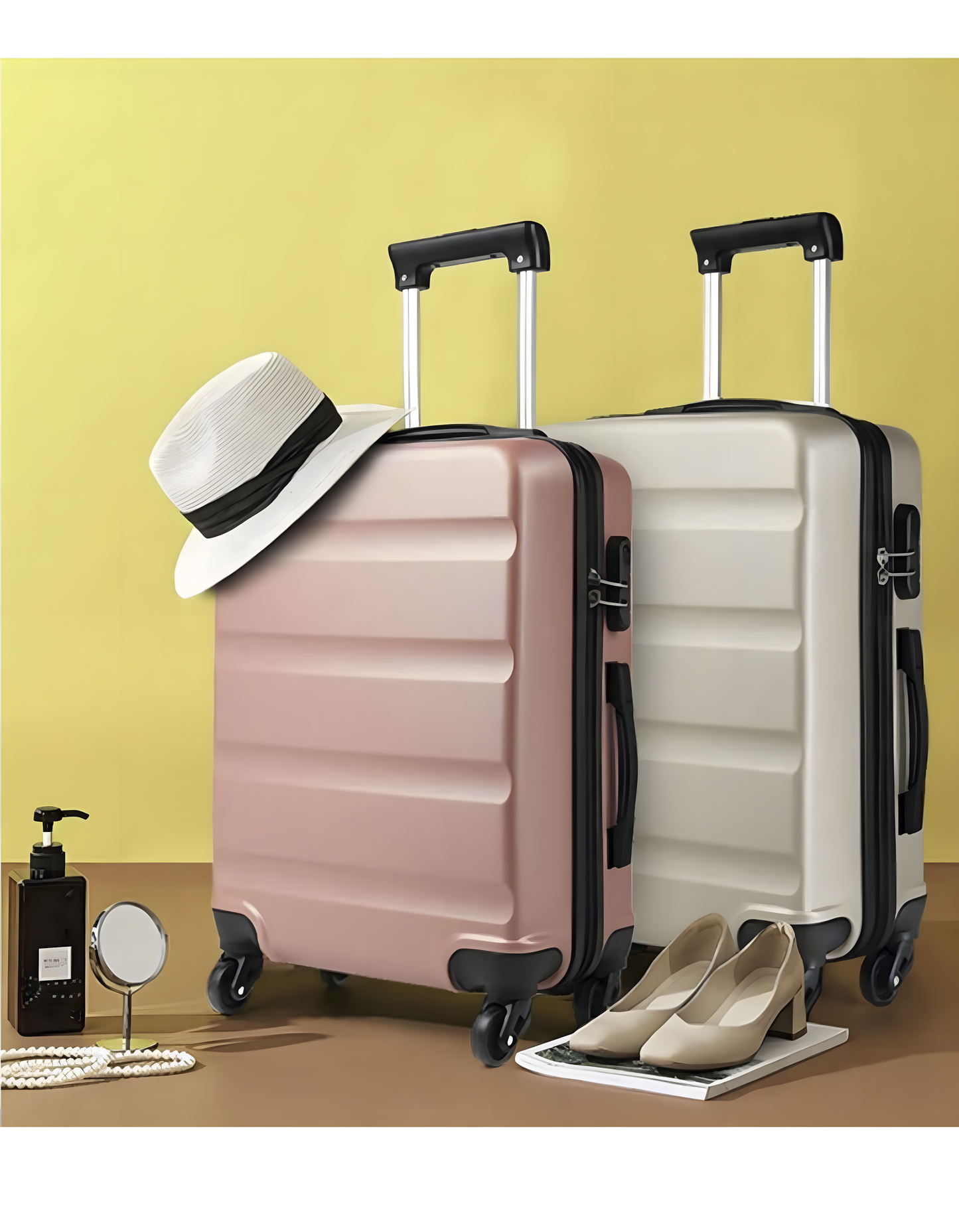 1A Reisekoffer Hartschalenkoffer Trolley ABS Material & TSA- Schloss