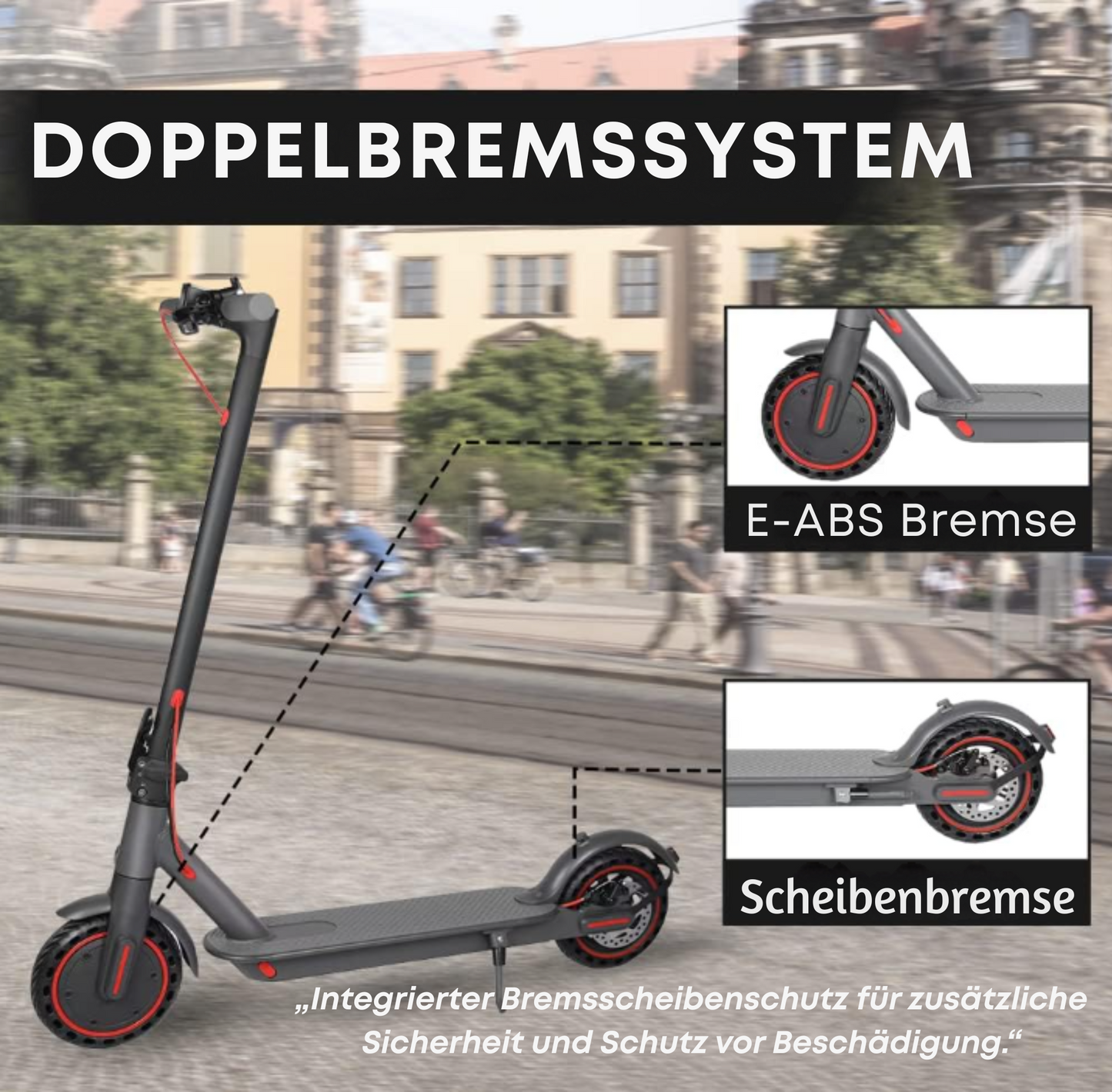 Elektroroller, e- Scooter 8,5 Zoll für Erwachsene mit APP und 36-monatiger Gewährleistung