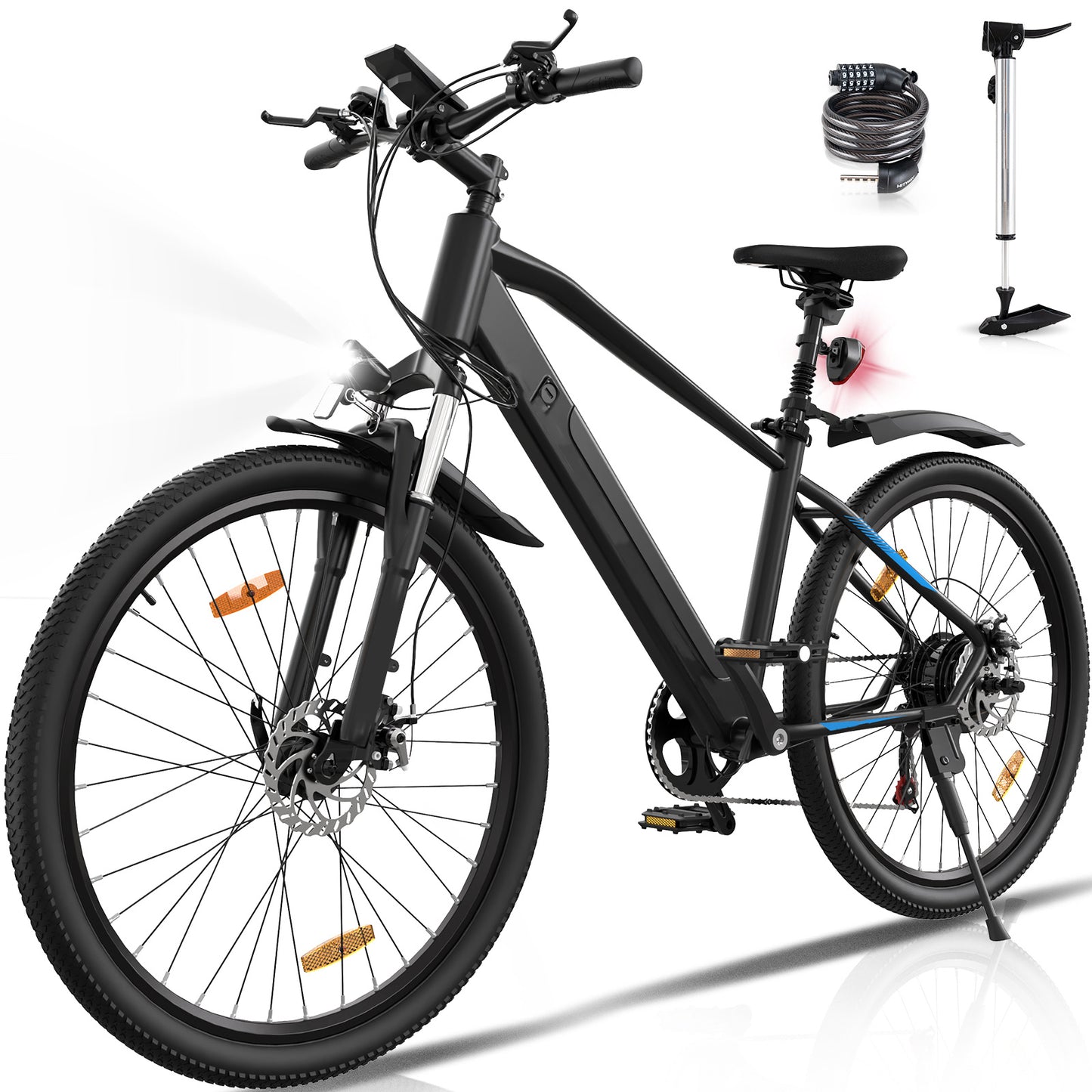 26" E-Mountainbike mit 250W Motor, 7-Gang – ideal für Stadt und Gelände - mit 36-monatiger Gewährleistung