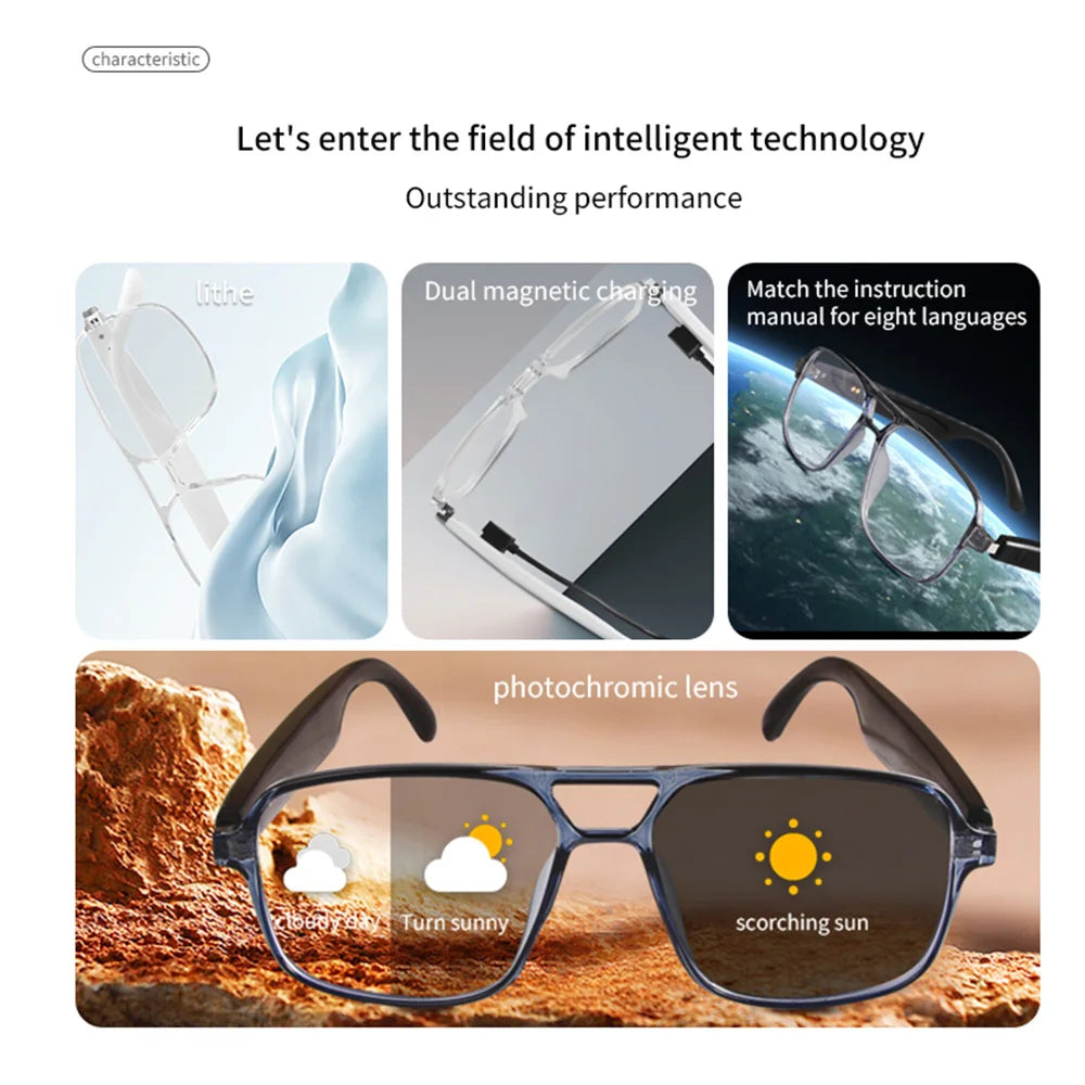 Smart Audio-Brille mit Farbwechsel & Bluetooth 5.4