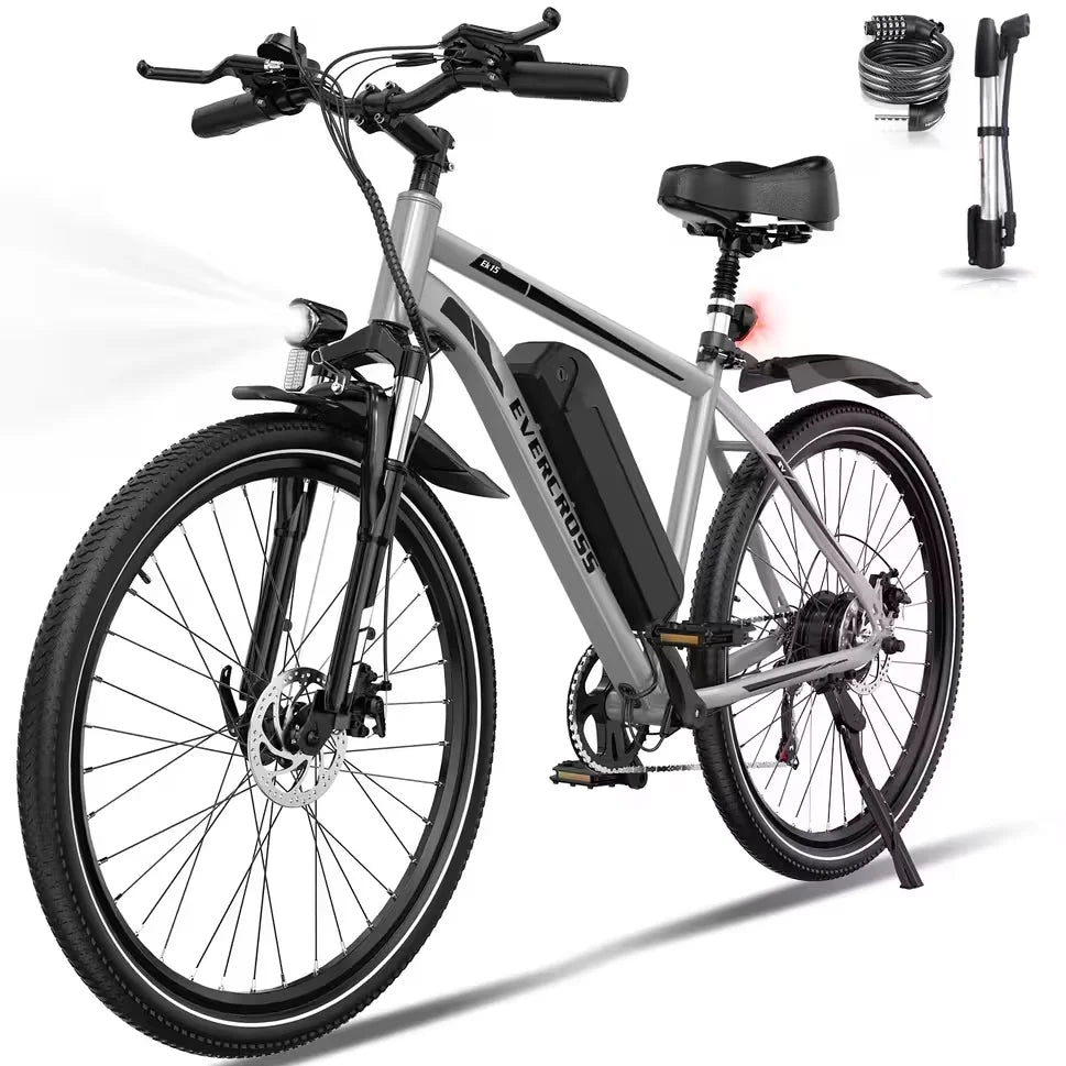 26-Zoll Elektrofahrrad für Erwachsene 7-Gang E- Mountainbike mit 250W Motor
