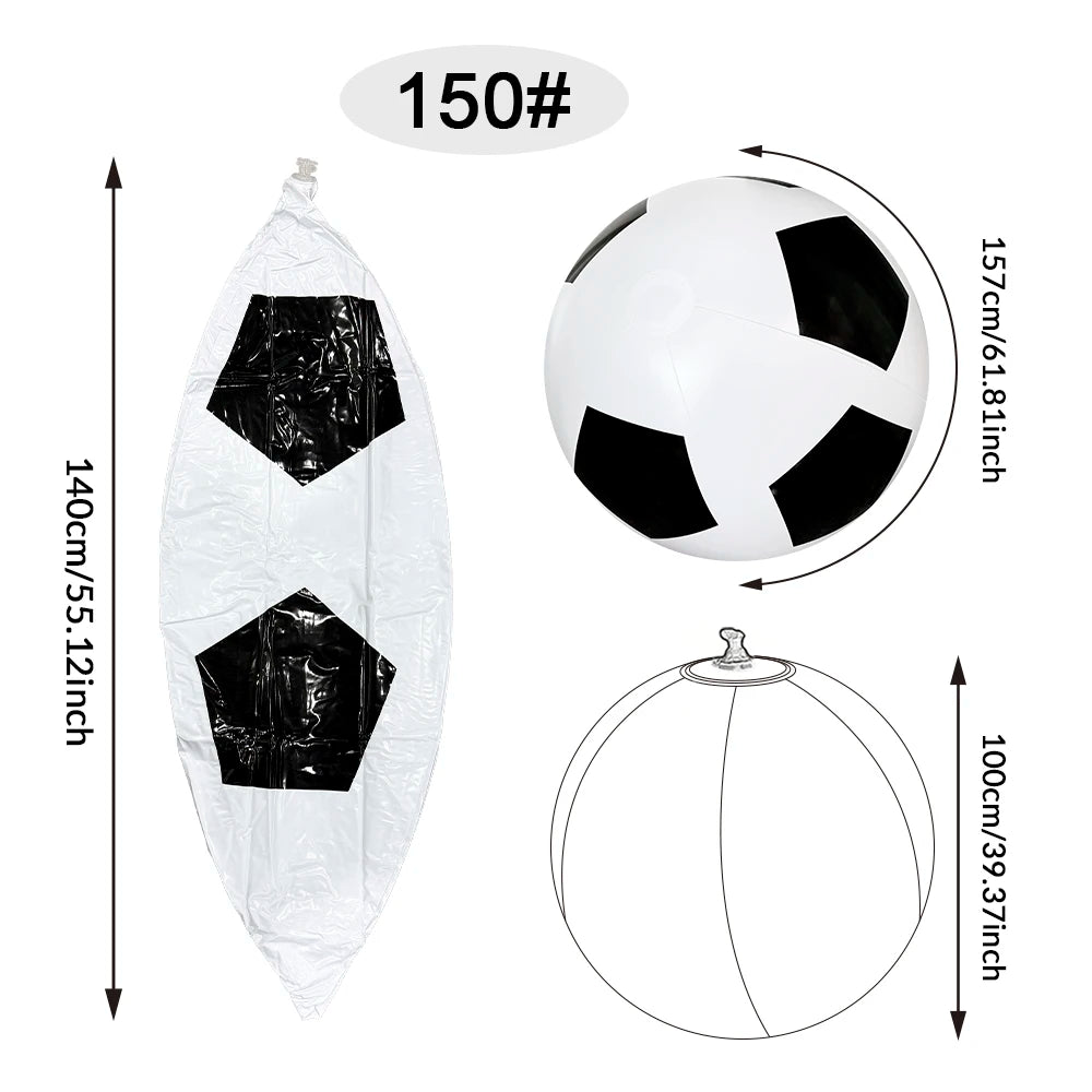 1 Stück aufblasbarer Riesen-Fußball, langlebiger PVC-Ballon für Wasserpartys, Schwimmbad, Strandparty, Unterhaltungszubehör