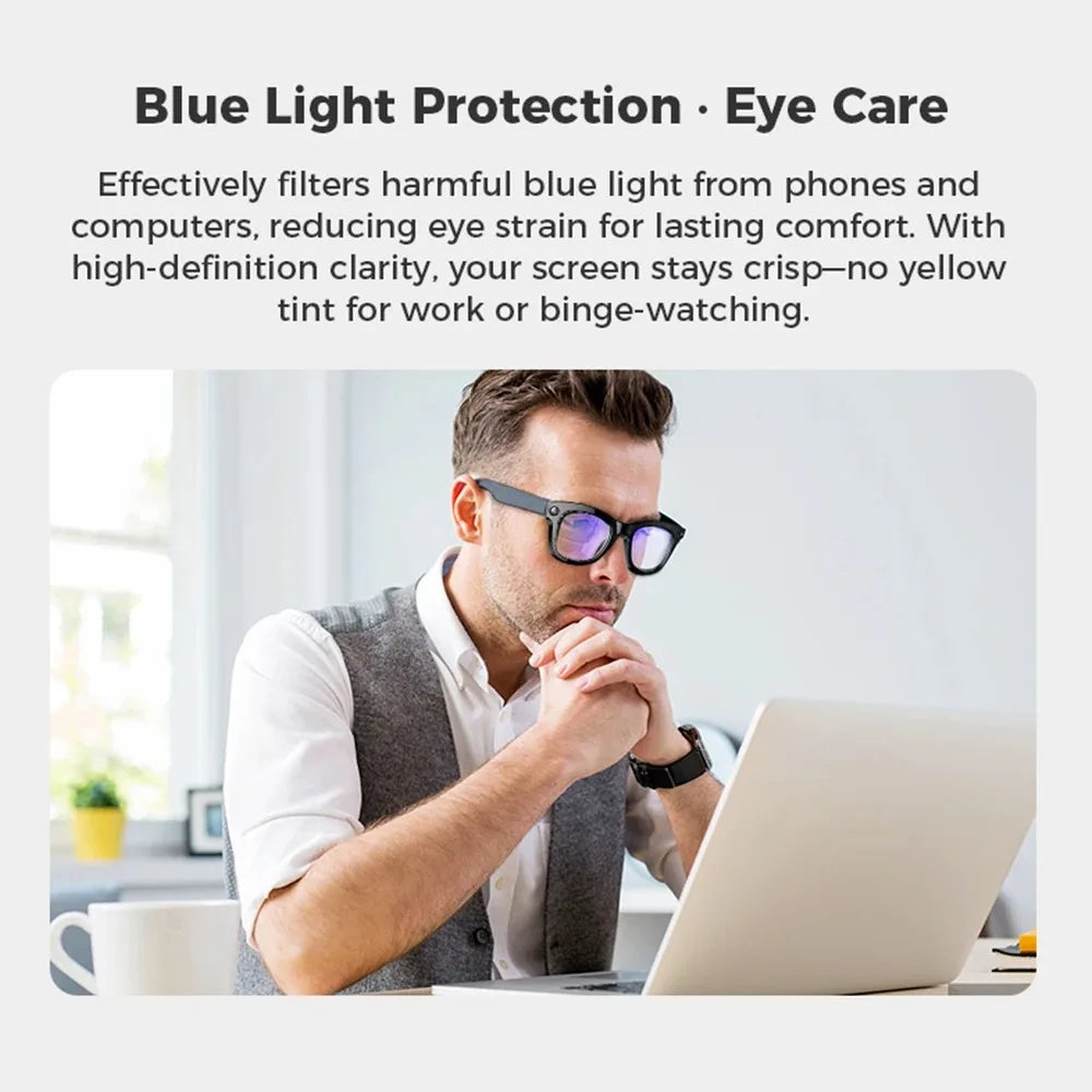 Intelligente Bluetooth-Brille mit Kamera & KI-Assistenz