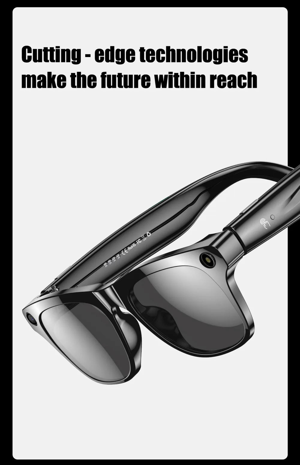 Smart AI-Sonnenbrille mit Kamera & Bluetooth