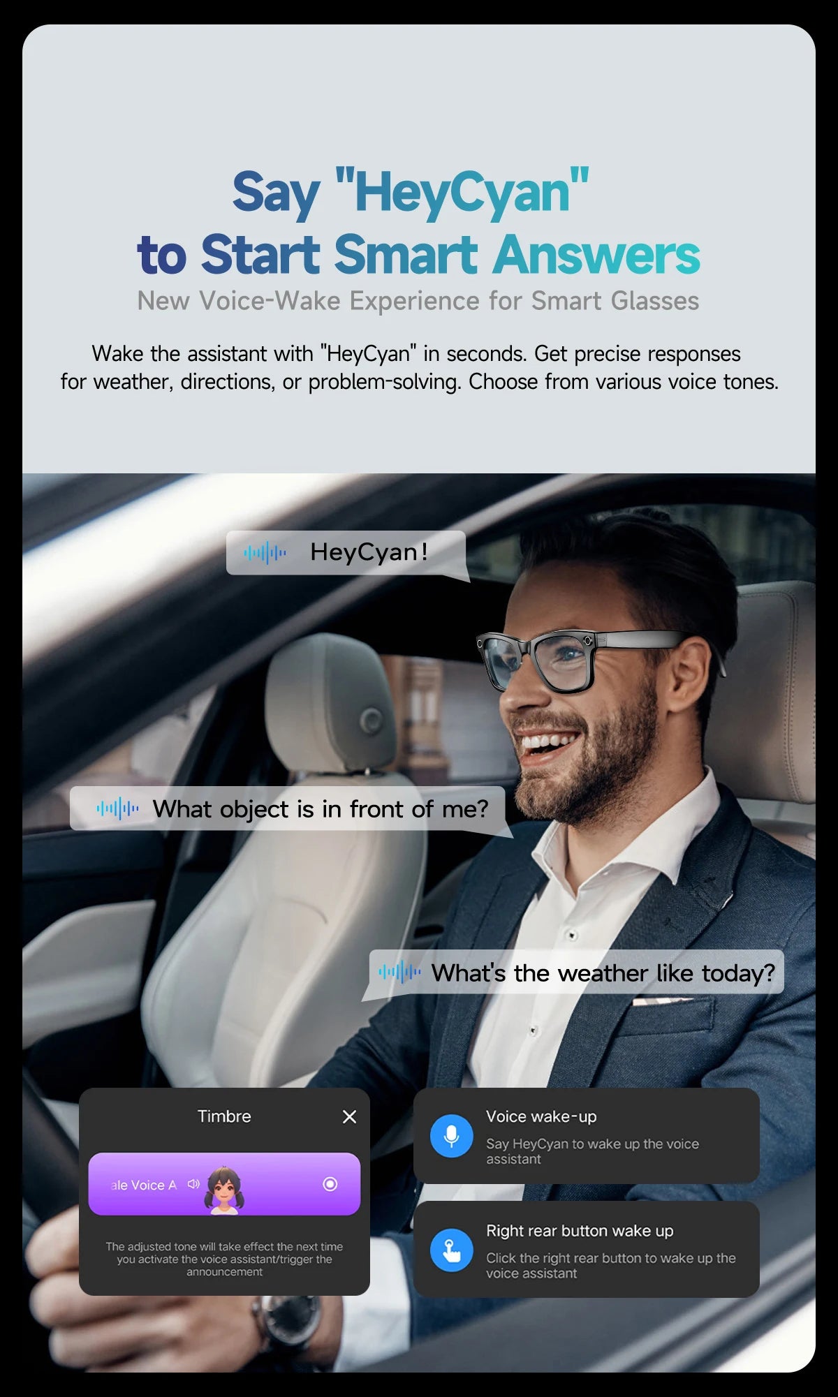 Intelligente Bluetooth-Brille mit Kamera, Videoaufnahme, Sprachsteuerung & KI-Übersetzung. Für Alltag & Action