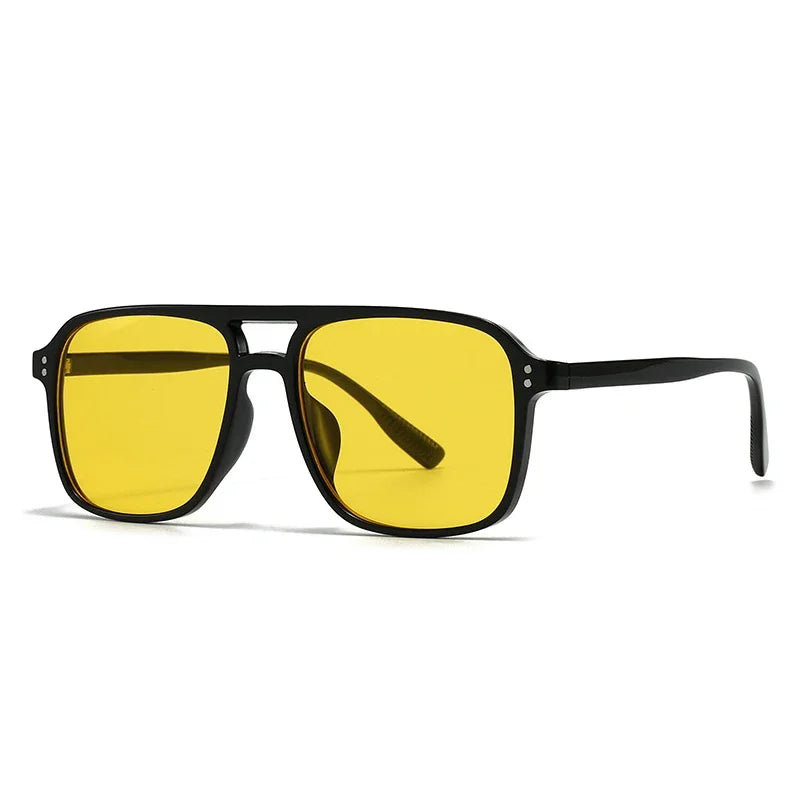 Retro Sonnenbrille für Damen & Herren | Doppel-Brücke Design, UV400 Schutz, Vintage Gradient Shades