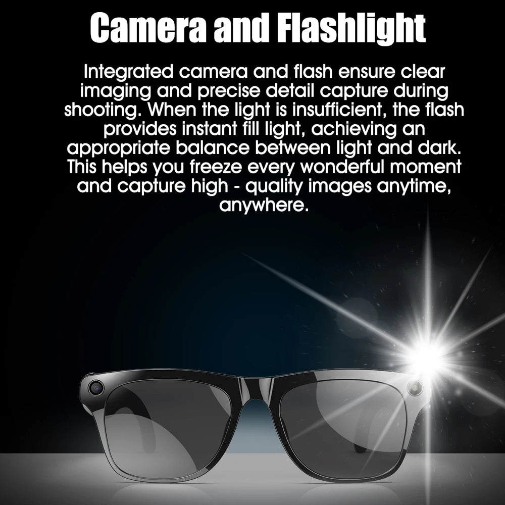 Smart AI-Sonnenbrille mit Kamera & Bluetooth