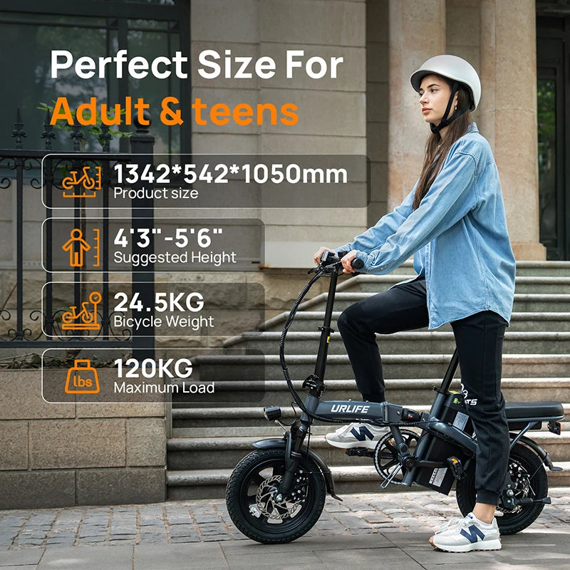 Kompaktes 14" Falt-E-Bike mit 250W & 48V Power für Stadt & Alltag