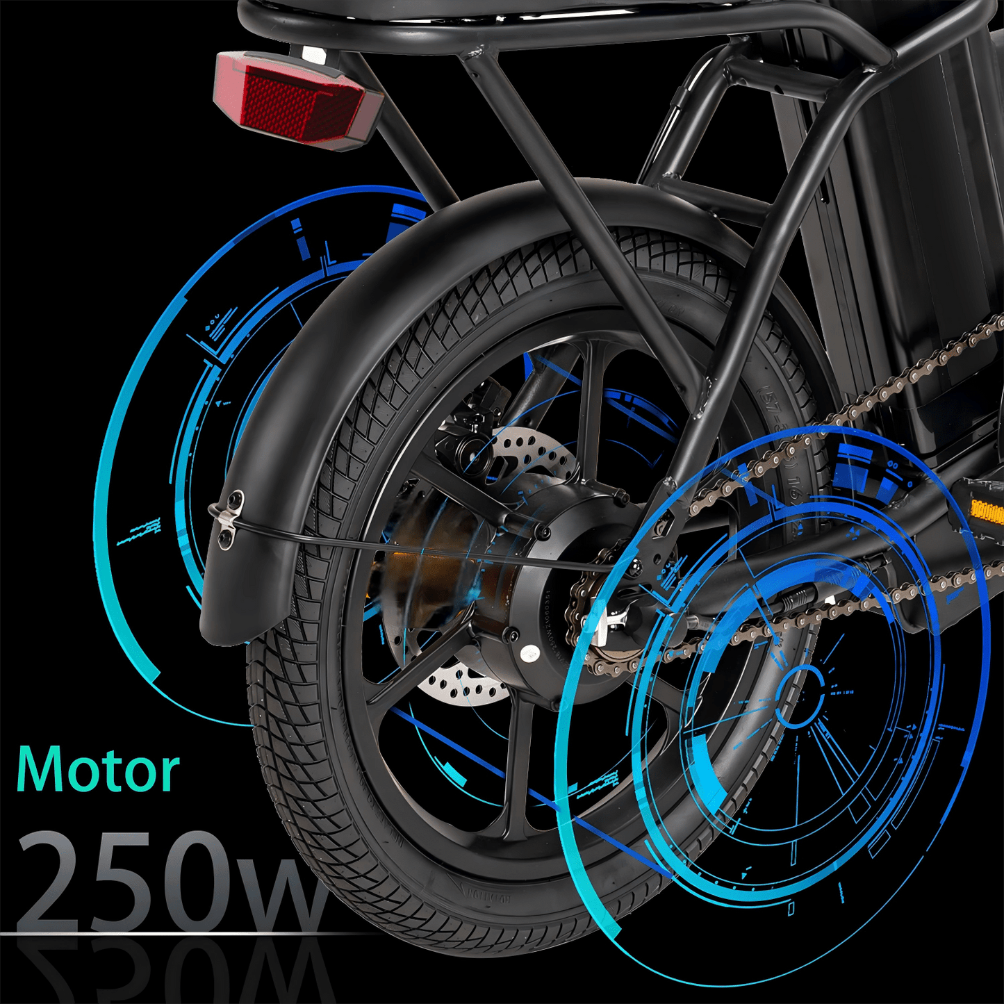 16-Zoll Faltbares E-Bike – 250W Motor | 36V 8,4Ah Akku | City Pedelec bis 25 km/h | 60 km Reichweite