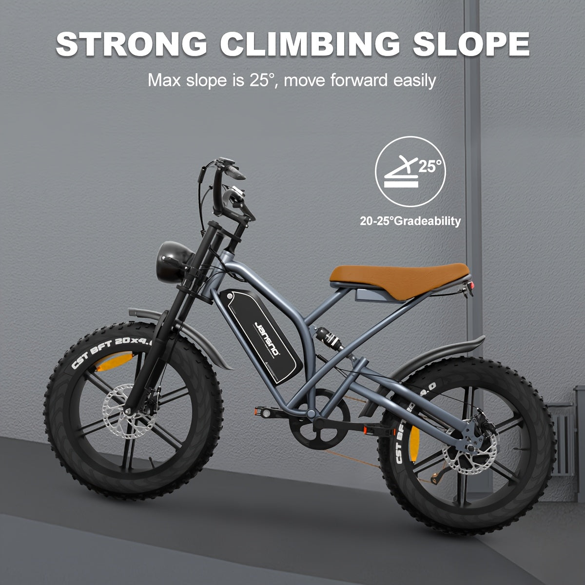 20-Zoll E-Fatbike mit kraftvollem 250W Motor, 48V Akku & dicken 4"-Reifen und mit 36-monatiger Gewährleistung