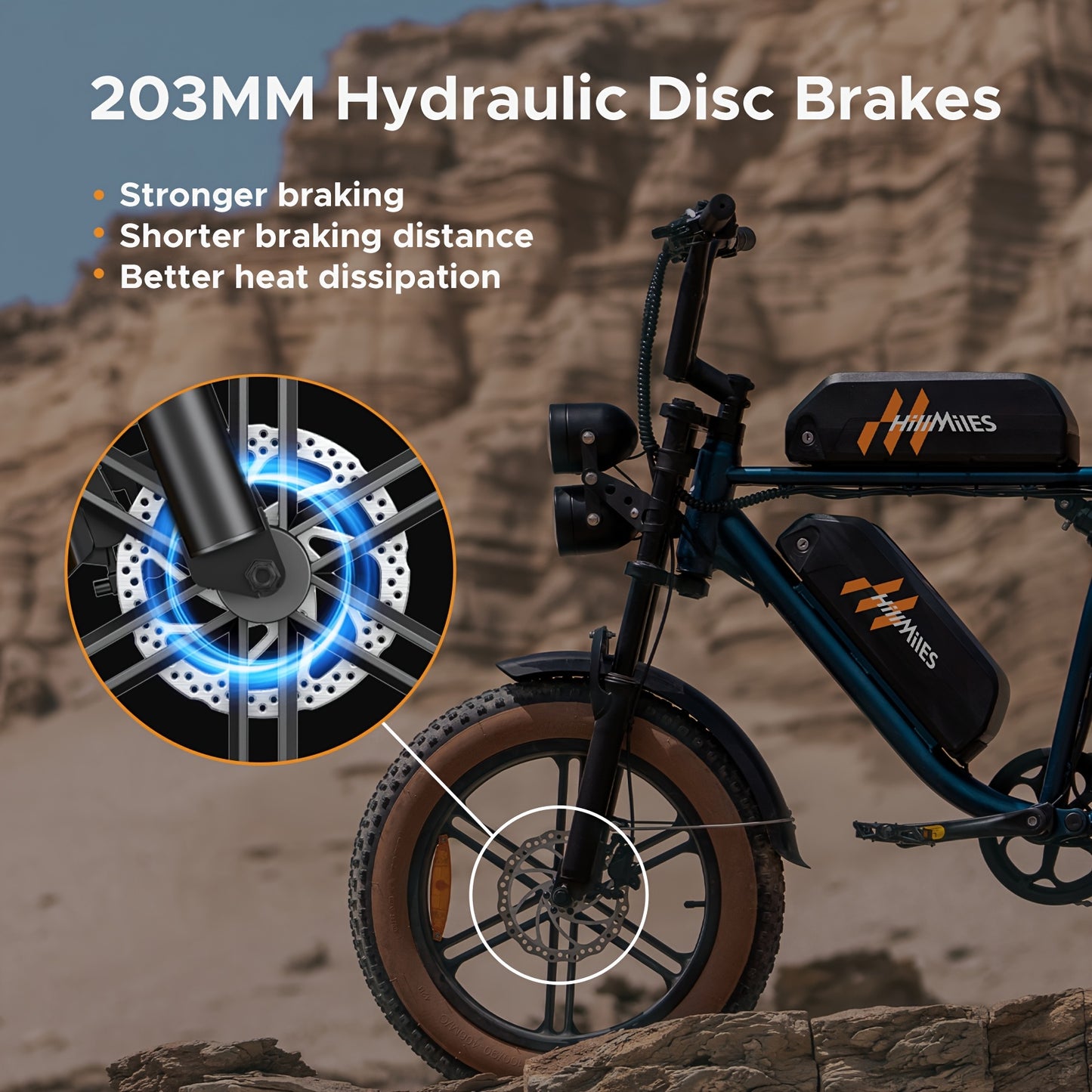 20-Zoll Fat Tire E-Bike | 250W Motor - bis zu 260 km Reichweite | 20"x4.0" Reifen | Hydraulikbremsen | Vollfederung