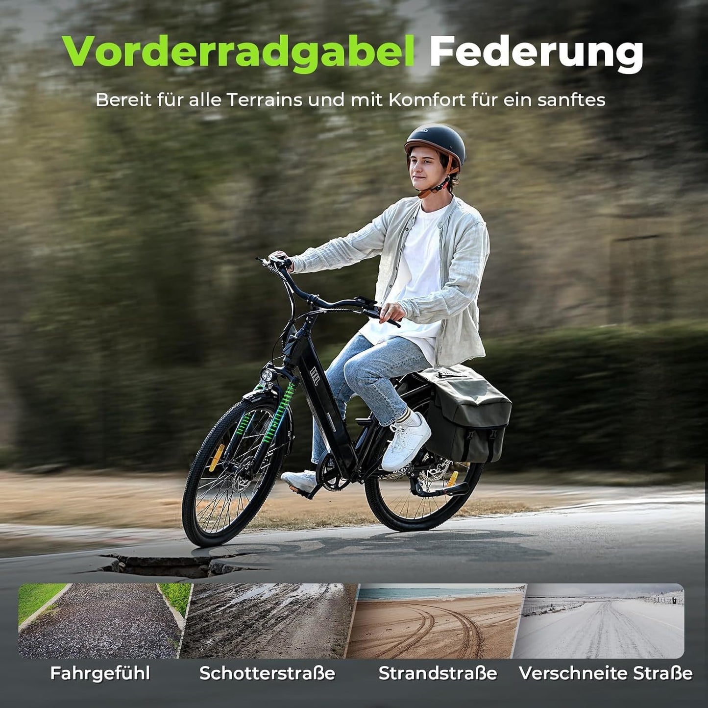 26-Zoll E-Bike – Urban. Stark. Komfortabel Elektrofahrrad für Erwachsene mit 36-monatiger Gewährleistung