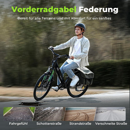 26-Zoll E-Bike – Urban. Stark. Komfortabel Elektrofahrrad für Erwachsene mit 36-monatiger Gewährleistung