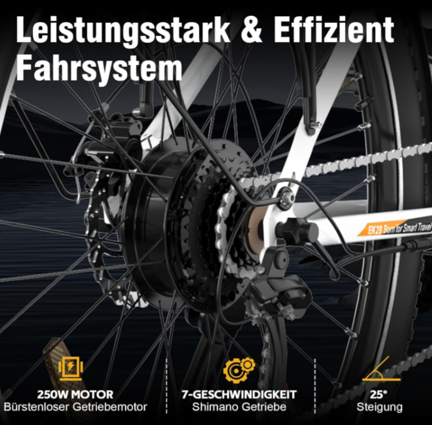 28-Zoll Elektro-City-/Trekking E-Bike, Elektrofahrrad für Erwachsene, 250W mit 36monatiger Gewährleistung