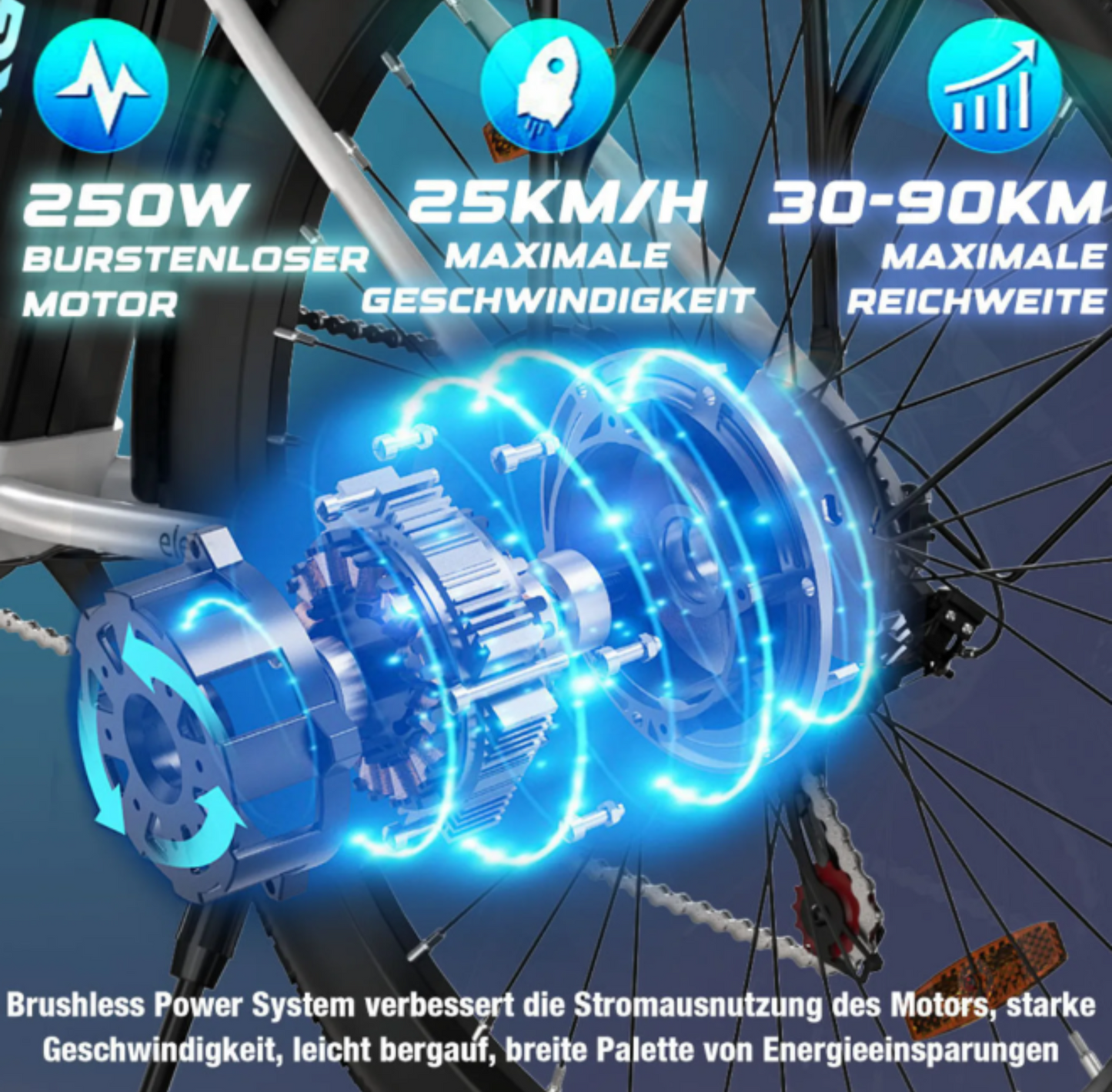 26-Zoll City Komfort E-Bike – kraftvoller 250W Motor, 7-Gang-Schaltung & 36V 13Ah Akku mit 36-monatiger Gewährleistung