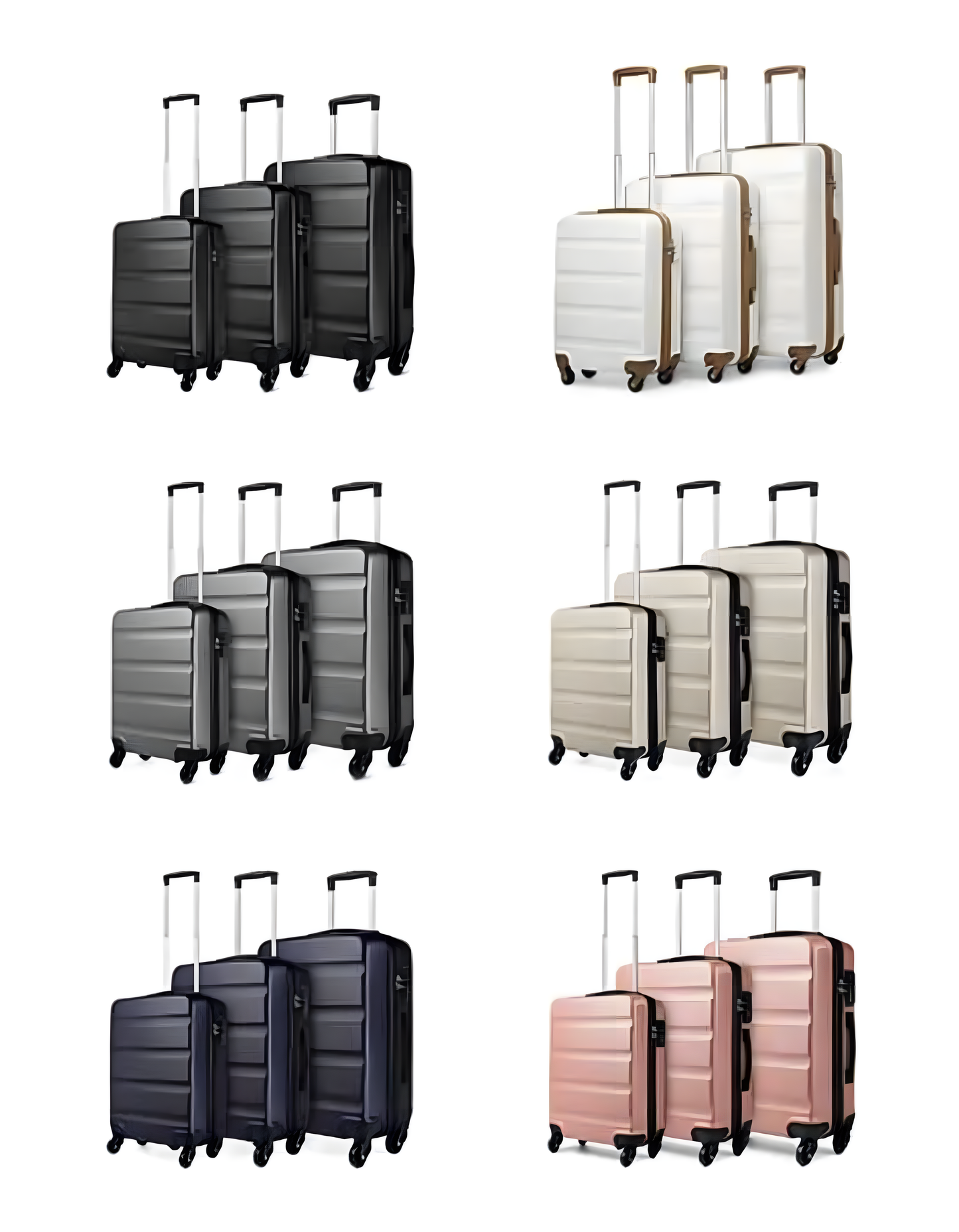 1A Reisekoffer Hartschalenkoffer Trolley ABS Material & TSA- Schloss