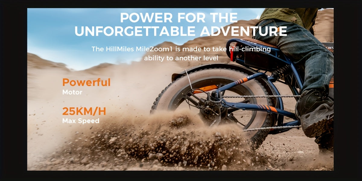 20-Zoll Fat Tire E-Bike | 250W Motor - bis zu 260 km Reichweite | 20"x4.0" Reifen | Hydraulikbremsen | Vollfederung