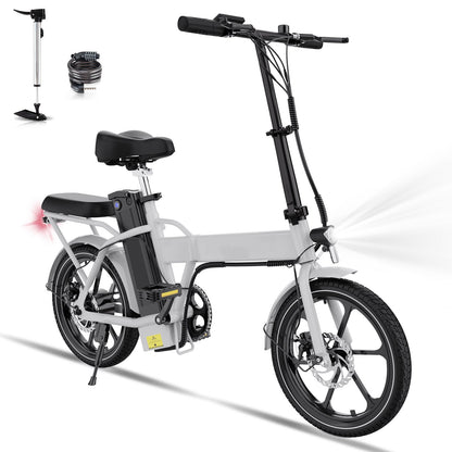 16-Zoll Faltbares E-Bike – 250W Motor | 36V 8,4Ah Akku | City Pedelec bis 25 km/h | 60 km Reichweite