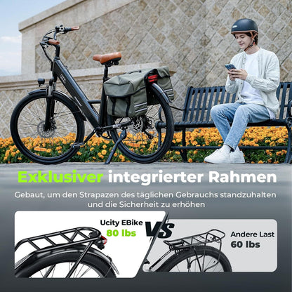26-Zoll E-Bike – Urban. Stark. Komfortabel Elektrofahrrad für Erwachsene mit 36-monatiger Gewährleistung
