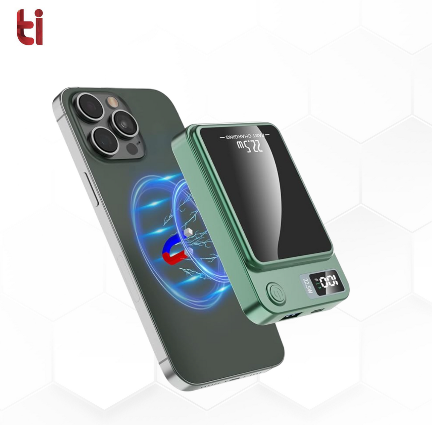 100000 mAh Power Bank Drahtlose Schnelle Ladegerät MagSafe für iPhone Huawei Samsung