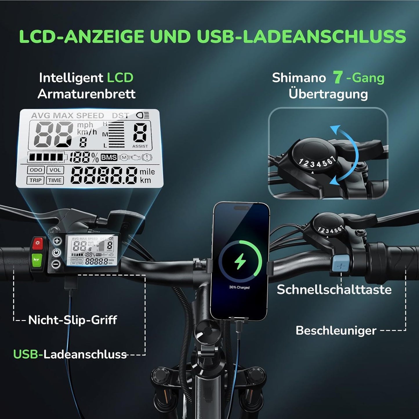 26-Zoll E-Mountainbike – sportlich, effizient & vielseitig mit 36-monatiger Gewährleistung