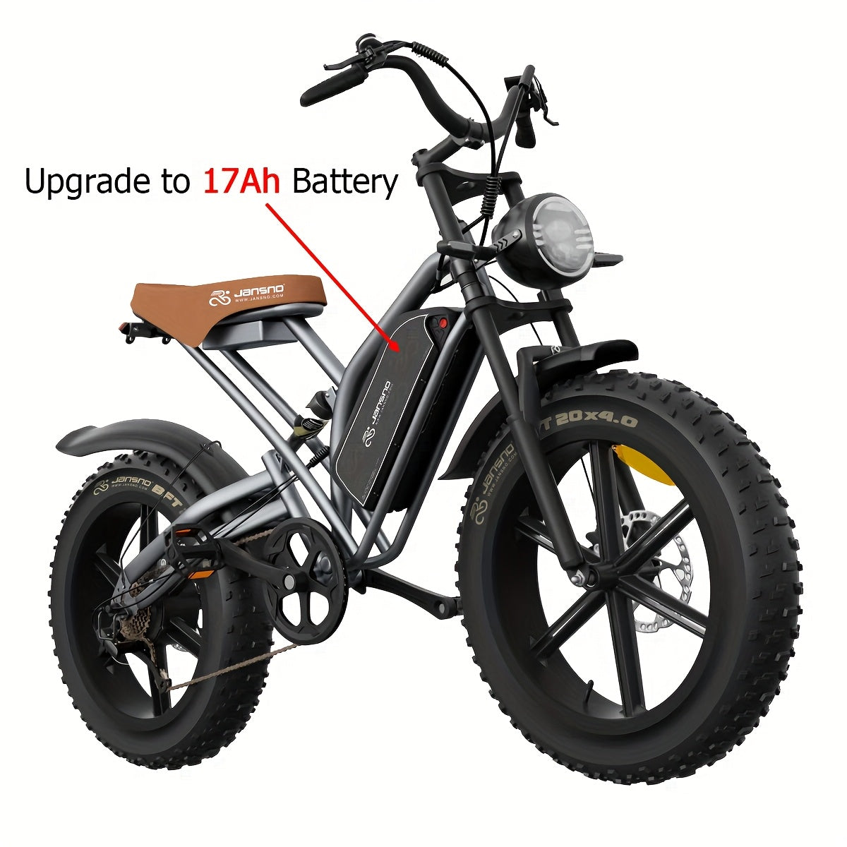 20-Zoll E-Fatbike mit kraftvollem 250W Motor, 48V Akku & dicken 4"-Reifen und mit 36-monatiger Gewährleistung