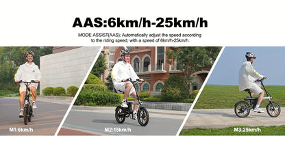 16-Zoll Mini-E-Klapprad mit 250W Motor, 12,8Ah, bis 60 km Reichweite - mit 36-monatiger Gewährleistung