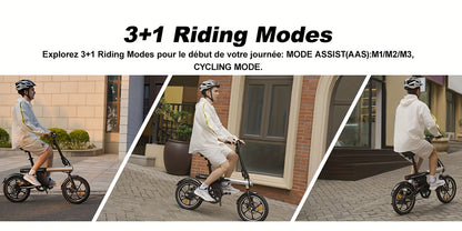 16-Zoll Mini-E-Klapprad mit 250W Motor, 12,8Ah, bis 60 km Reichweite - mit 36-monatiger Gewährleistung