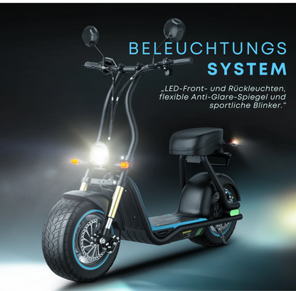 Hochleistungs-Elektromotorrad 2000W Motor, 54,6V 13Ah, 45 km/h, mit 36-monatiger Gewährleistung
