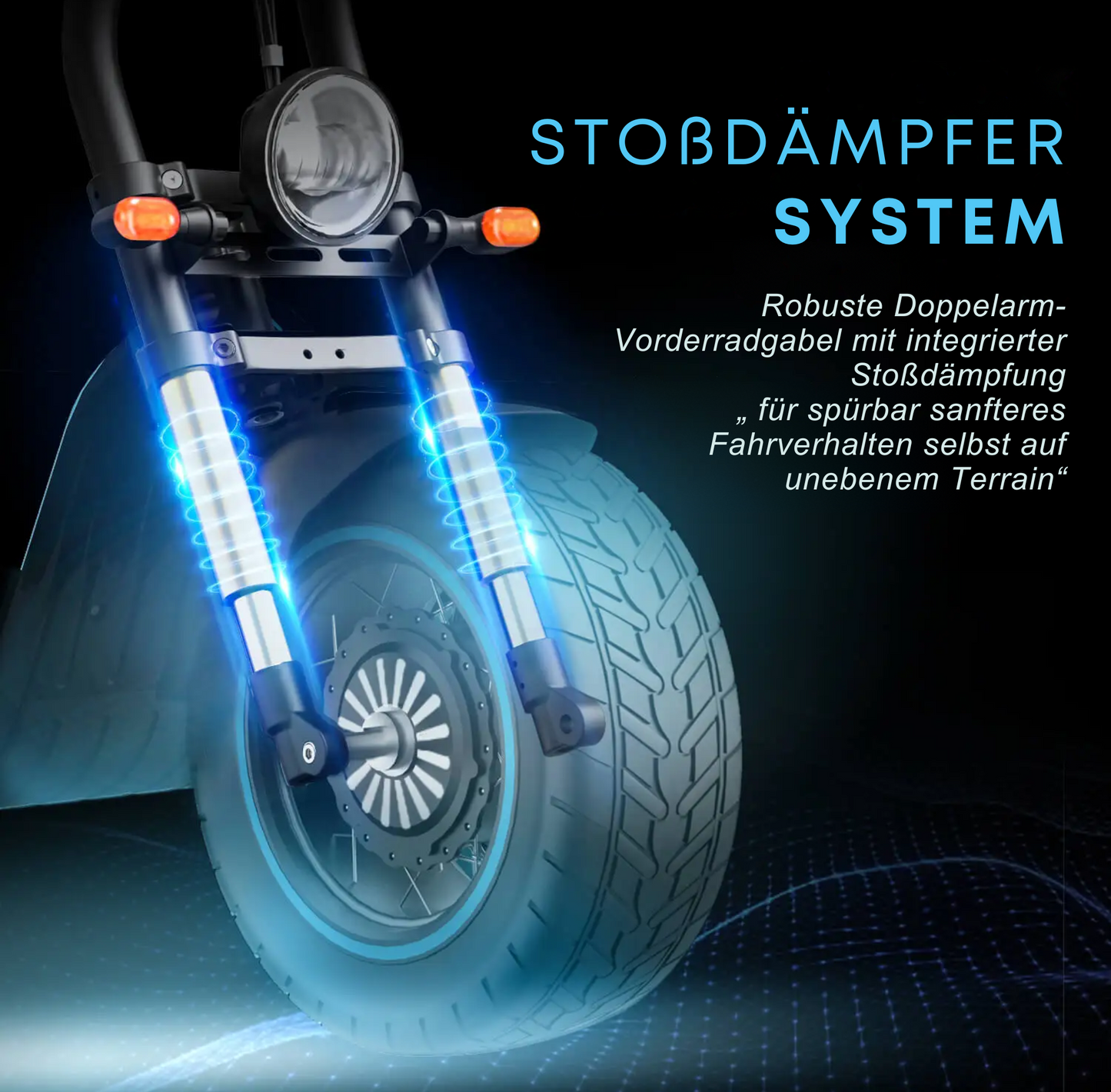 Hochleistungs-Elektromotorrad 2000W Motor, 54,6V 13Ah, 45 km/h, mit 36-monatiger Gewährleistung