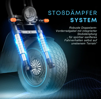 Hochleistungs-Elektromotorrad 2000W Motor, 54,6V 13Ah, 45 km/h, mit 36-monatiger Gewährleistung