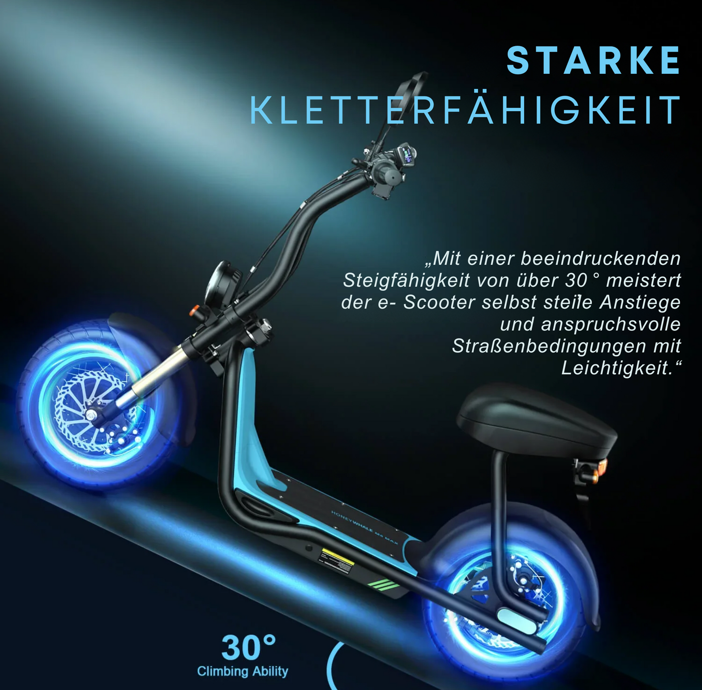 Hochleistungs-Elektromotorrad 2000W Motor, 54,6V 13Ah, 45 km/h, mit 36-monatiger Gewährleistung