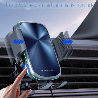 Auto Handyhalterung Mit Wireless Charger 15W, KFZ Halterung Für Smartphones