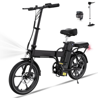 16-Zoll Faltbares E-Bike – 250W Motor | 36V 8,4Ah Akku | City Pedelec bis 25 km/h | 60 km Reichweite