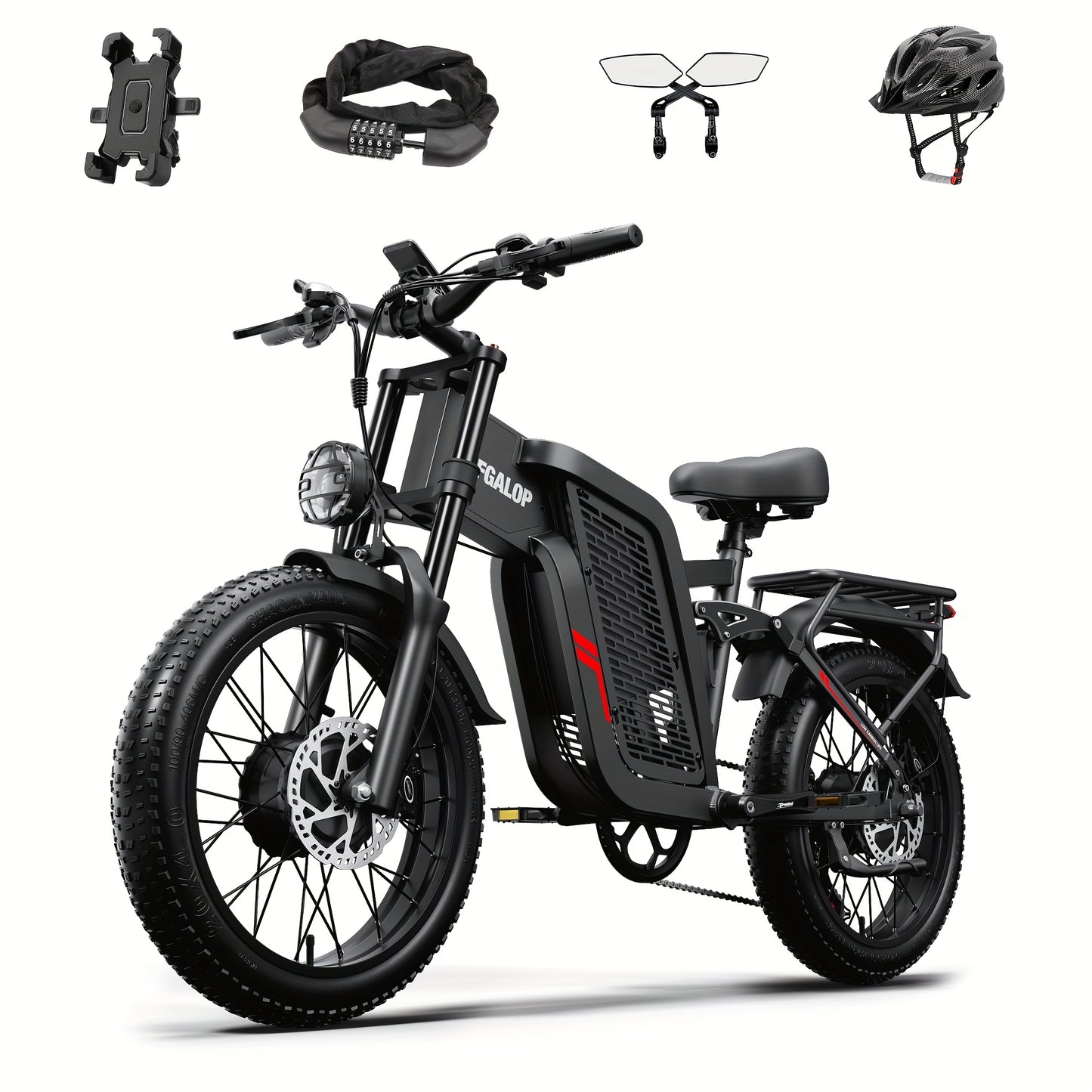 Enduro E-Mountainbike 2000W Power für Erwachsene 52V 24AH 20-Zoll mit 36-monatiger Gewährleistung