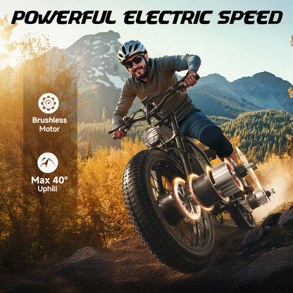 Enduro E-Mountainbike 2000W Power für Erwachsene 52V 24AH 20-Zoll mit 36-monatiger Gewährleistung