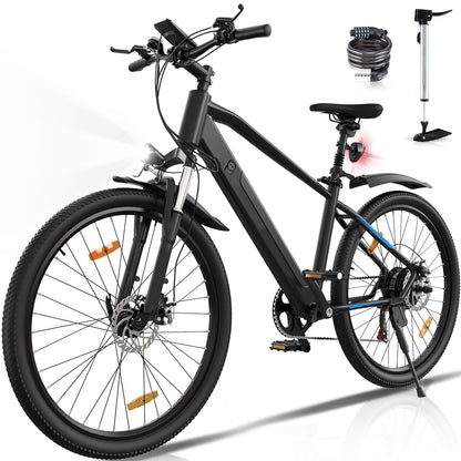 26" E-Mountainbike mit 250W Motor, 7-Gang – ideal für Stadt und Gelände - mit 36-monatiger Gewährleistung