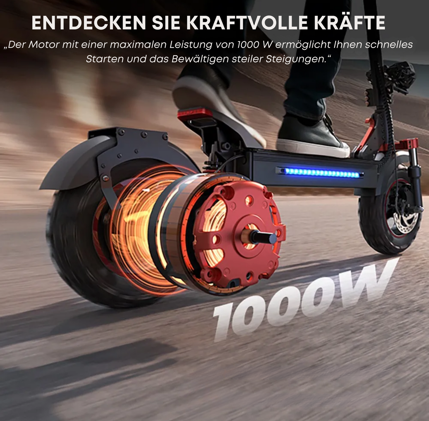 11-Zoll Hochmoderner iScooter Elektroroller, e- Scooter 45 km/h, 65km Reichweite, mit 36-monatiger Gewährleistung