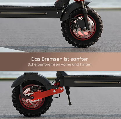 11-Zoll Hochmoderner iScooter Elektroroller, e- Scooter 45 km/h, 65km Reichweite, mit 36-monatiger Gewährleistung