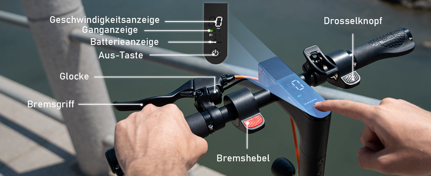 MEGA MOTION E-Scooter, 400W Motor 7,8 Ah Akku – Der perfekte Begleiter für deinen Alltag inkl. 36-monatiger Gewährleistung