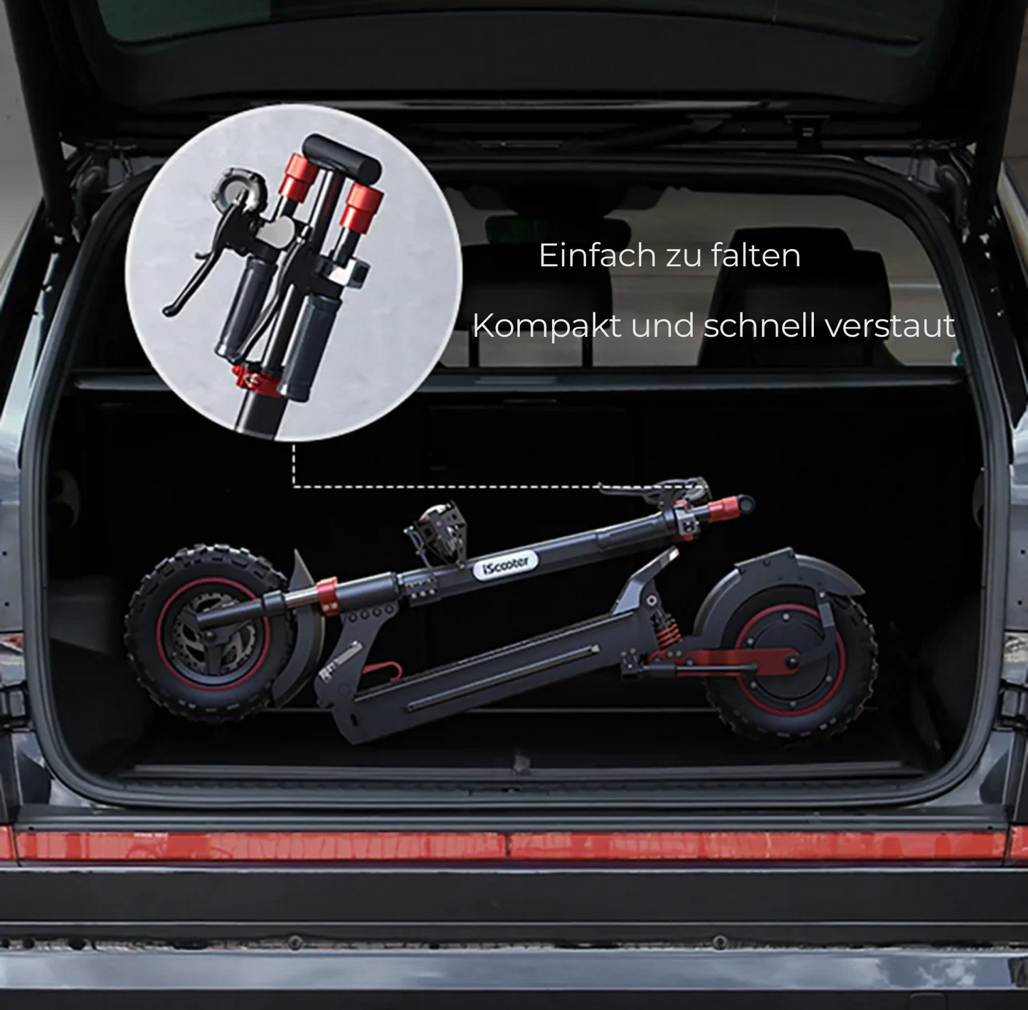 11-Zoll Hochmoderner iScooter Elektroroller, e- Scooter 45 km/h, 65km Reichweite, mit 36-monatiger Gewährleistung