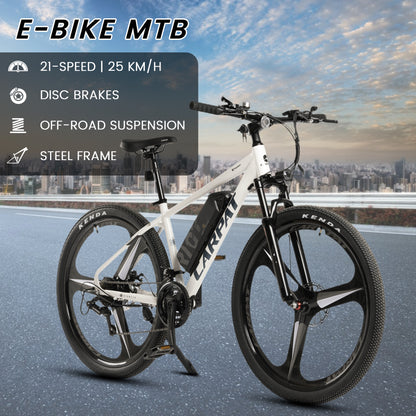 27,5" E-Mountainbike im sportlichen Design für Erwachsene, 36V 10.4Ah, 21-Gang