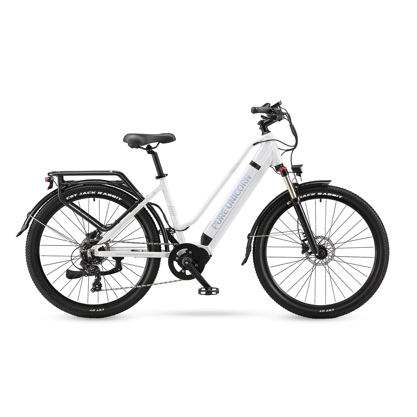PURE UNICORN 500W Mid Drive Ebike 27,5 Zoll 35 km/h Drehmomentsensor Elektrofahrrad 48V 14Ah Samsung Batterie Rennrad für Frauen