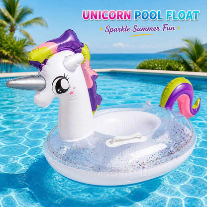 1 Stück Pool-Schwimmreifen, aufblasbares Schwimmfloß mit Griff, Wasserspielzeug für Strand und Party
