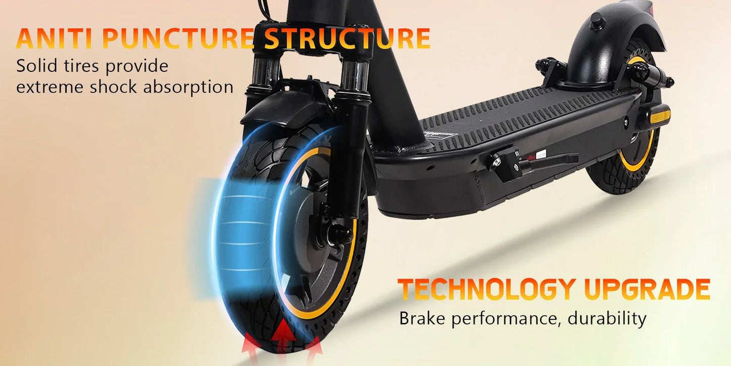 Elektro-Roller mit 1000 W - bis zu 35 km/h| 42 V / 14,5 Ah Akku, 10-Zoll Luftreifen