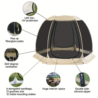 Pop Up Netzzelt 305x220cm Moskitonetz Pavillon Camping Garten Sonnenschutz