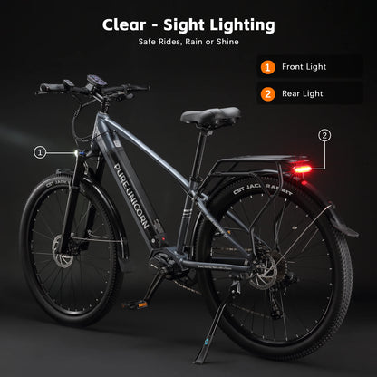 PURE UNICORN E-Bike 29 Zoll – 500W Mittelmotor, 25km/h, 90 Nm Drehmoment, 48V 14Ah Samsung Akku, 70 km Reichweite, Luftfederung & Hydraulikbremsen