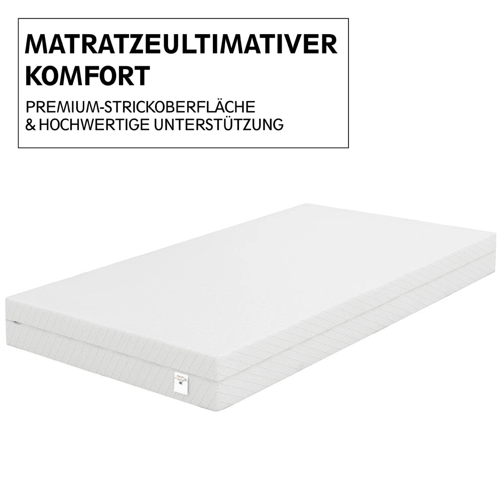 Schaumstoffmatratze 200x90cm / 200x140cm, Einzelbett Doppelbett Matratze, H3 Härtegrad, luftdurchlässige Schlafmatratze, Schlafzubehör, OEKO-TEX zertifizierte Bettmatratze für Schlafzimmer